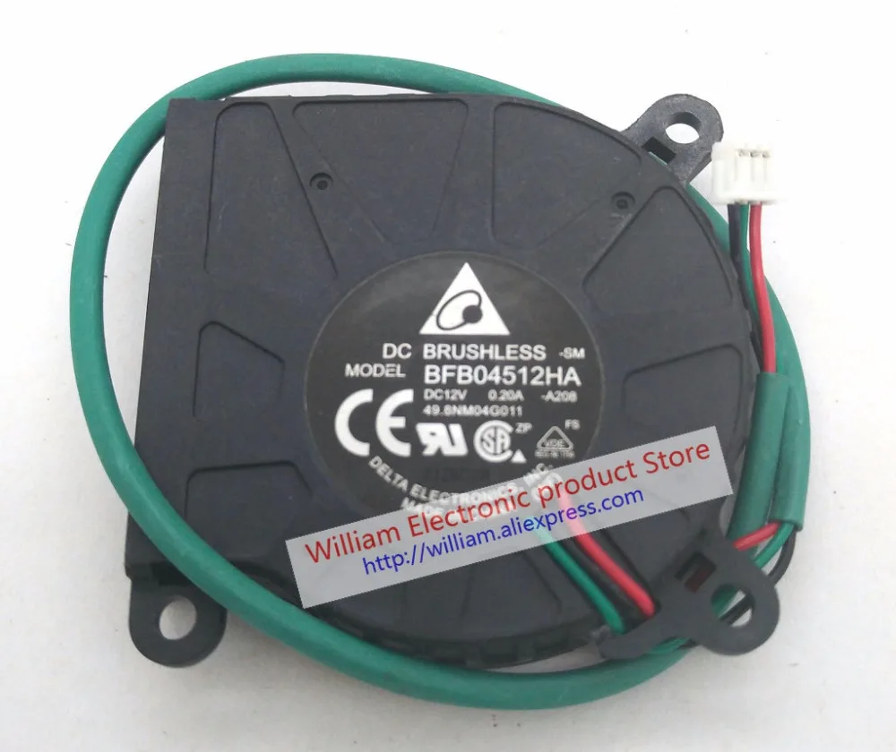 Новый оригинальный Дельта BFB04512HA A208 DC12V 0.20A 45x45x10 мм 3 линии для Вентилятор