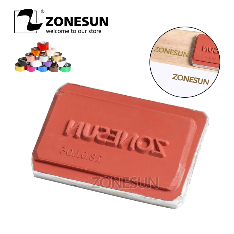 ZONESUN DIY Горячая фольга силиконовая форма тисненая пластина индивидуальный