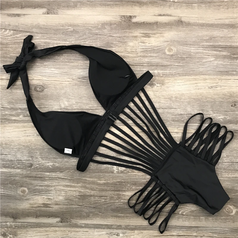 Бренд Ариэль Сара 2018 черный цельный купальник женский сексуальный купальный