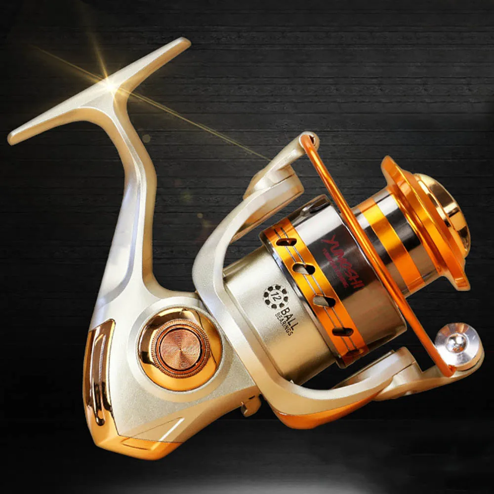 Катушка спиннинговая рыболовная с леской металлическая катушка для спиннинга