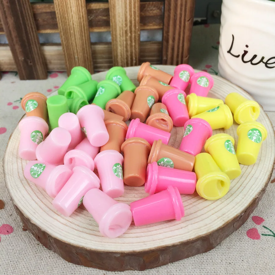 Смешанные 5 цветов Kawaii плоские &quotсделай сам&quot Бутылка логотип бренда резиновый