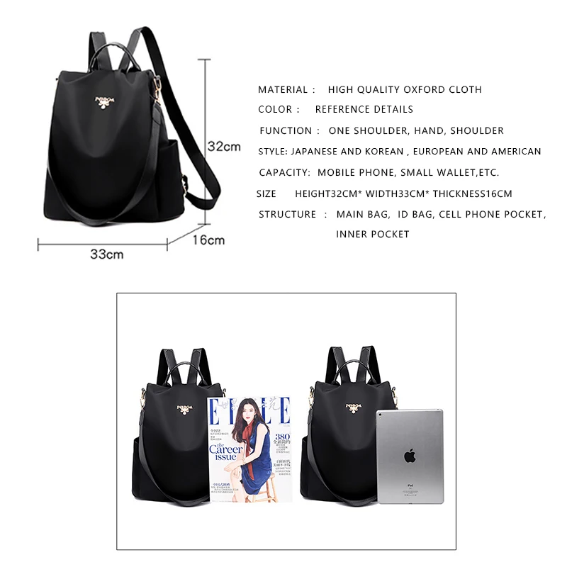 TEAEGG Оксфорд водонепроницаемый рюкзак девушка 2019 новая волна Корейская версия