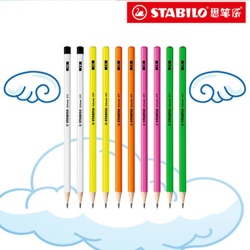 5 шт./лот Stabilo 317 шестиугольные карандаши HB/2B деревянные нетоксичные цветные