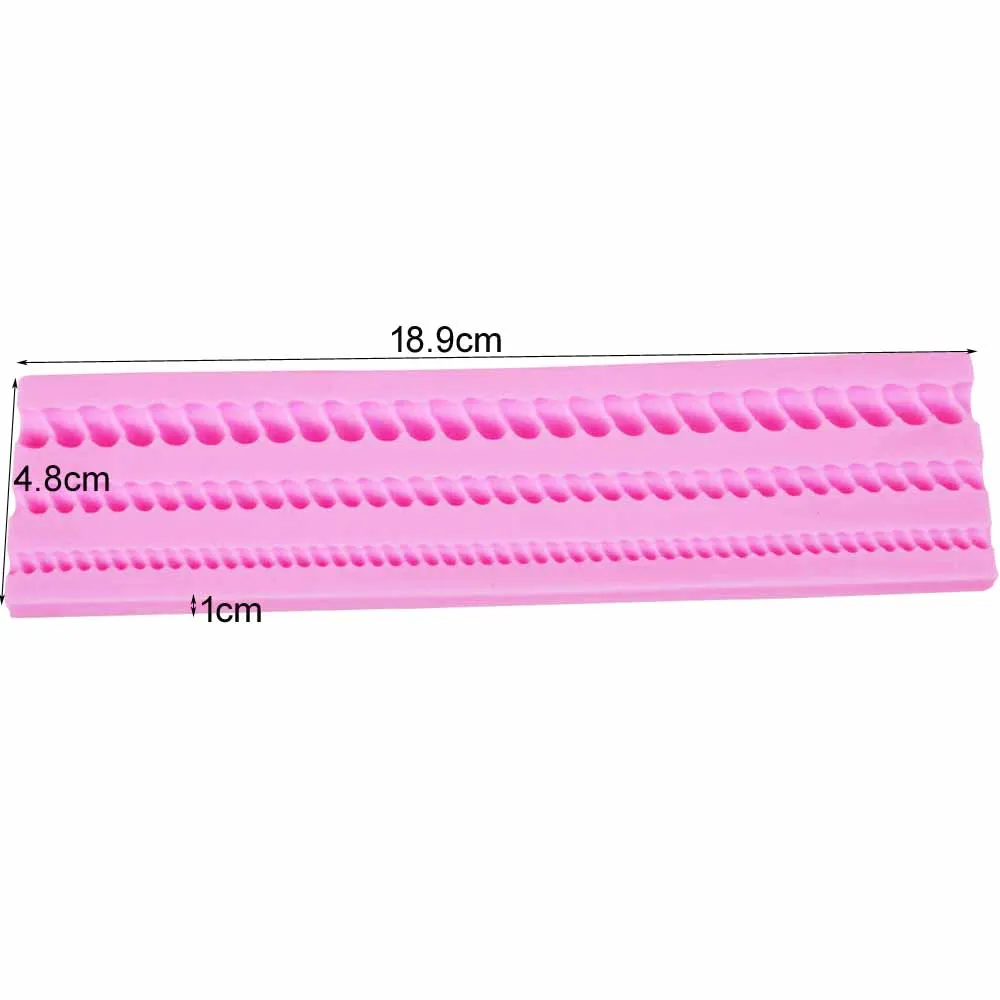 Sophronia Long Rope 3D Cake Border Silicone Mold Fondant Gumpaste Candy Jelly Clay Sugar Chocolate Decorating Tools m890 | Дом и сад