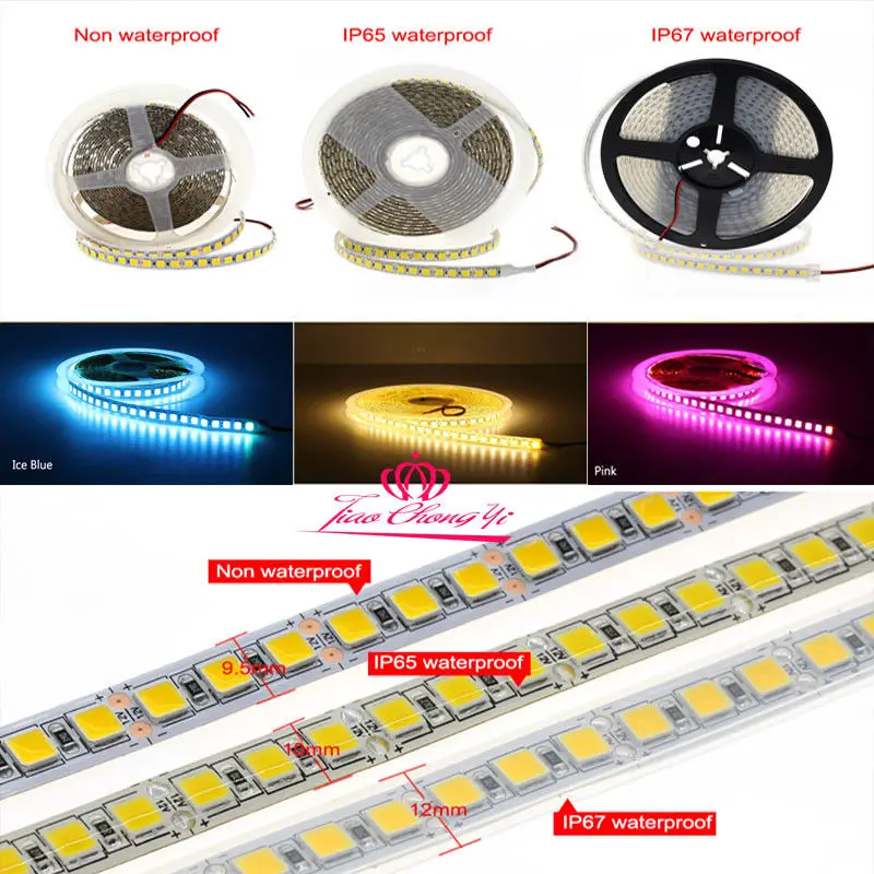 Светодиодная лента 5054 DC12V гибкая светодиодная лампа 60 LED/m 5 м/лот белый/теплый IP20 IP65