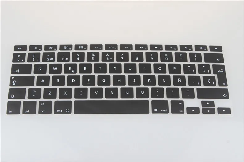 Силиконовая Защитная крышка для клавиатуры Macbook Air 13 Pro 15 17 retinas испанская
