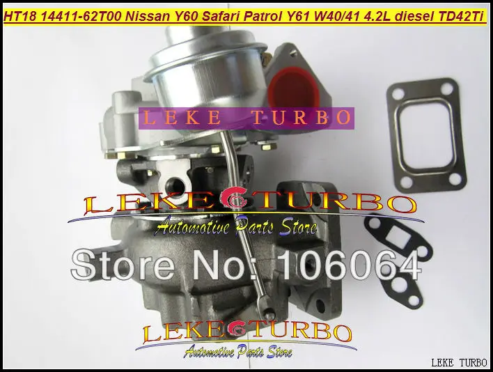 Турбокомпрессор HT18 14411 62T00 51N00 09D60 047 263 334 Для NISSAN Y60 Safari Patrol Y61 W40 W41 TD42T 4.2L|turbocharged