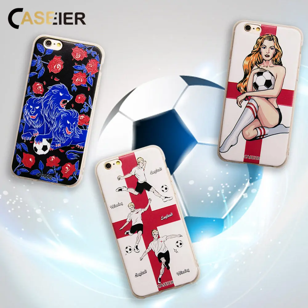 Caseier 2018 футбол Англия Телефон чехол для iPhone 7 Мягкий силиконовый 6 6s 8 Plus X серии