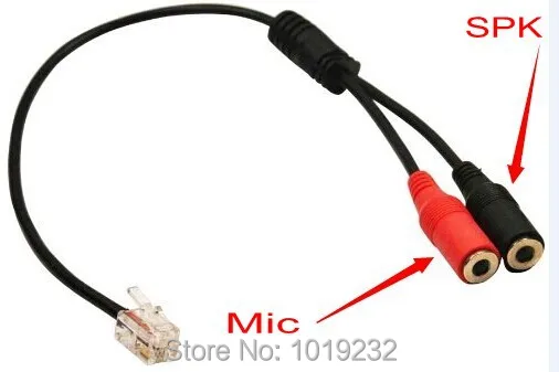 Headset buddy PC RJ9 2X3.5mm Adaptor cables Dual 3.5mm jacks to RJ9/RJ10 connector for Aastra AltiGen 3Com telephone headset | Электроника