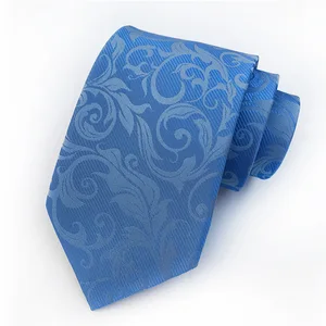 Image for New Ties for Man Silk Jacquard 8cm Light Blue Baro 