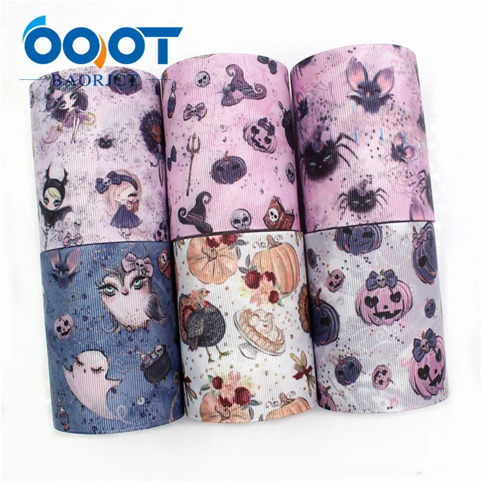 6 each one yards OOOT BAORJCT I-19518-1295, 75 мм, 10 ярдов мультфильм термотрансферной печатной корсажной ленты, лук кепки DIY аксессуары украшения - Цвет: 6 each one yards