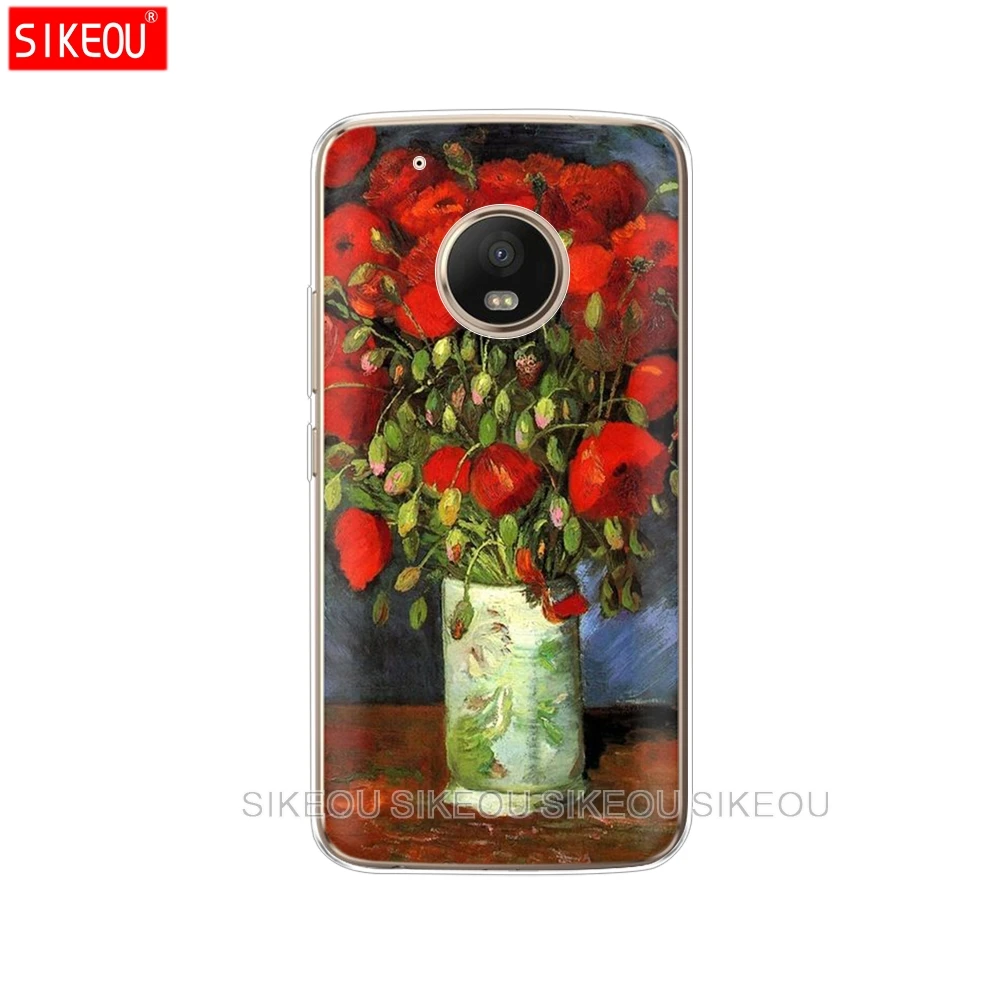 Силиконовый чехол для телефона Motorola Moto G6 G5 G5S Z2 Z3 PLAY PLUS X4 E4 E5 C Renaissance Van Gogh картина