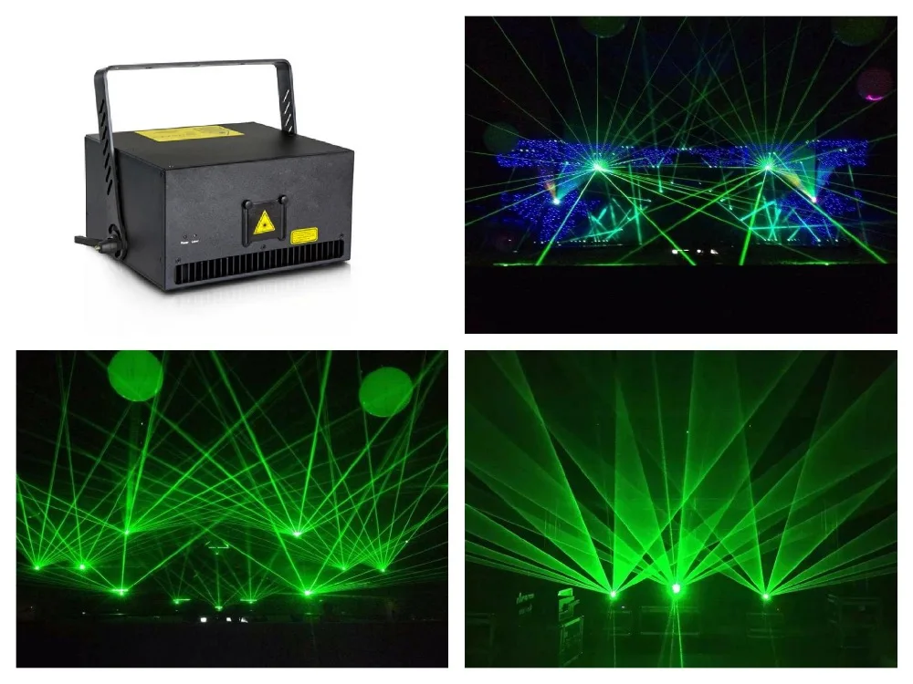 Flightcase + 520nm зеленый 8 Вт анимационное лазерное сценическое Освещение DJ событие
