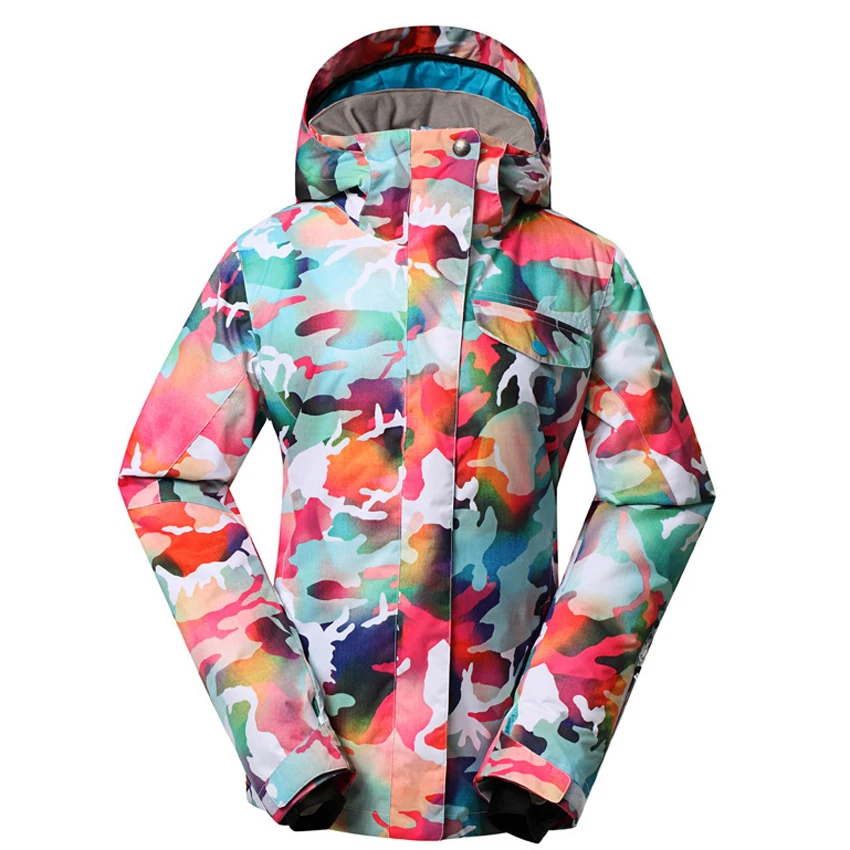 Женские зимние теплые водонепроницаемые лыжные куртки спортивные уличные