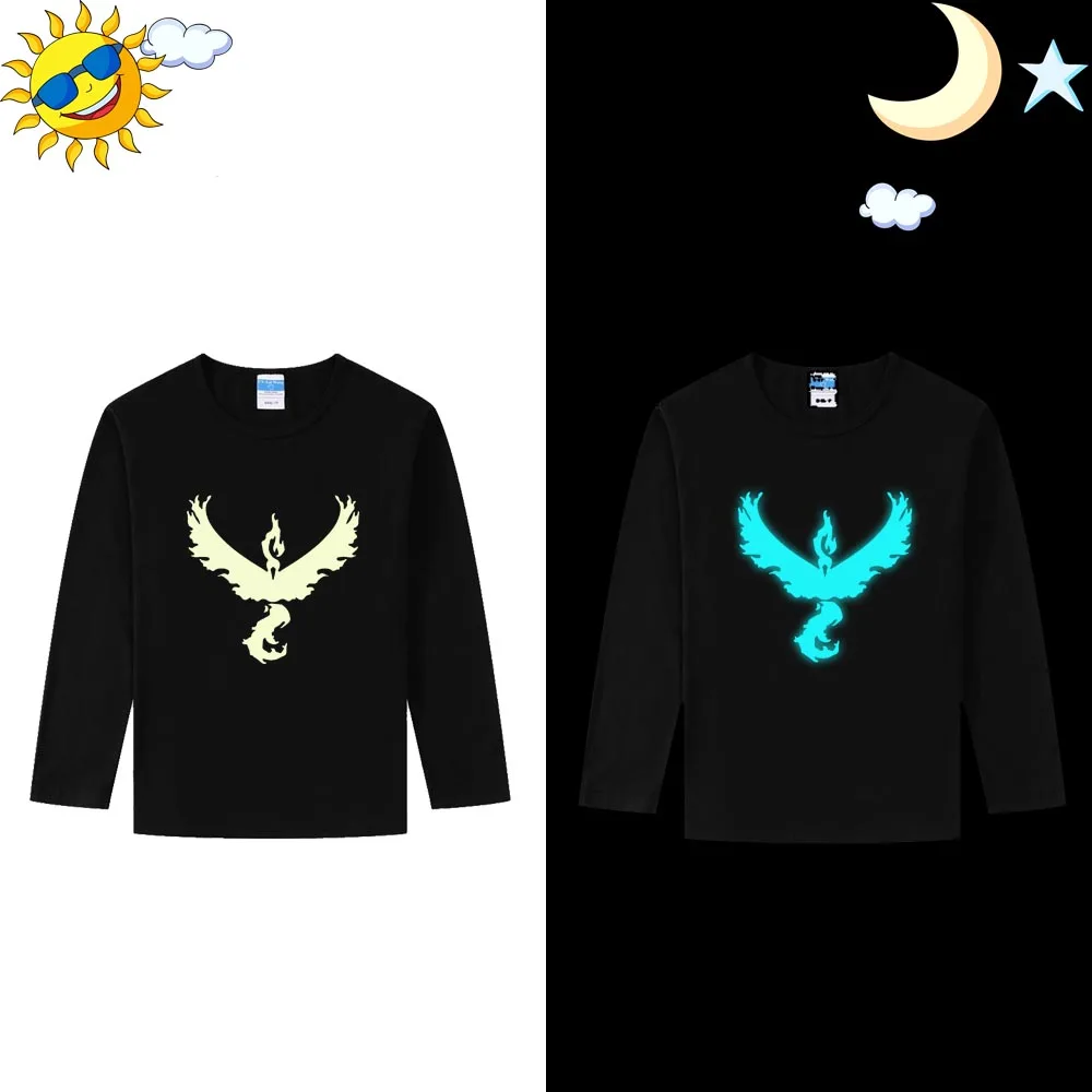 Long Sleeve Футболка LYTLM Pokemon Go Team Valor для мальчиков летняя одежда с длинными рукавами для маленьких мальчиков 10 лет футболки с покемонами для детей, футболка Fille - Цвет: Long Sleeve