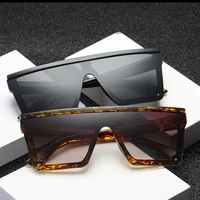 oversize square frame flat top top new fashion sunglasses women men retro sun glasses gafas oculos de sol