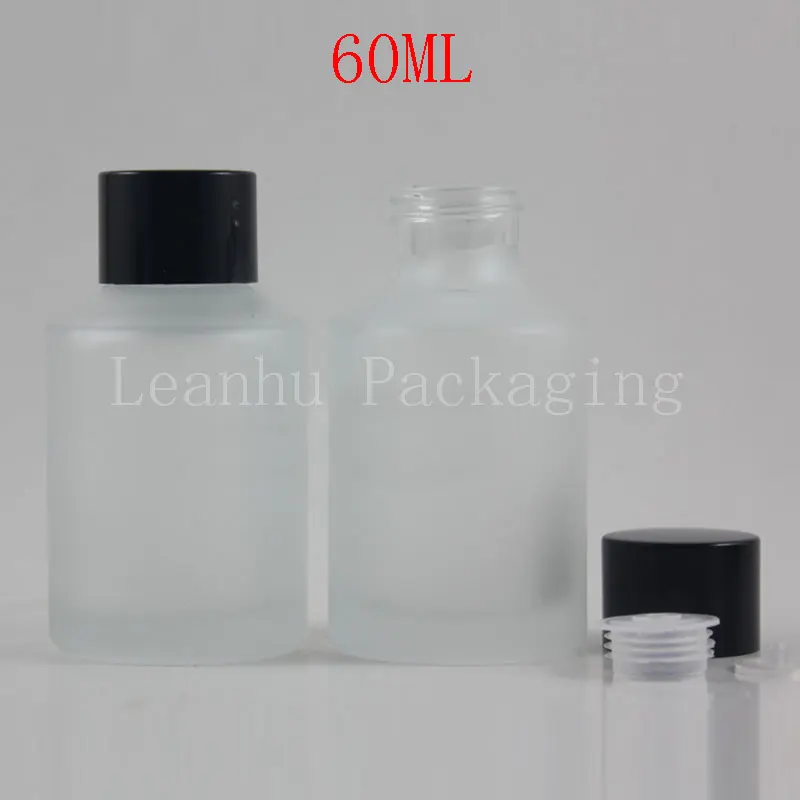 

(12 шт./лот) оптовая продажа, прозрачная матовая бутылка 60 мл, контейнер для тонер/лосьона 60 куб. См, косметическое оборудование для розлива