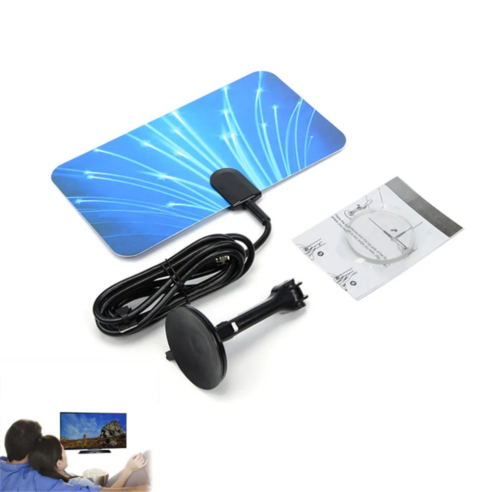 Высокочеткая цифровая ТВ антенна для ПК домашняя HDTV DTV Box Ready HD VHF UHF плоский дизайн