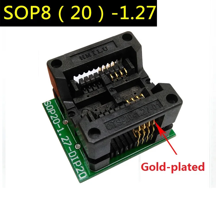 SOP8 DIP8 платформа для сжигания больших 8 ножек 209mil Sop8 широкая тела OTS 20 1 27 0125 серия Pin
