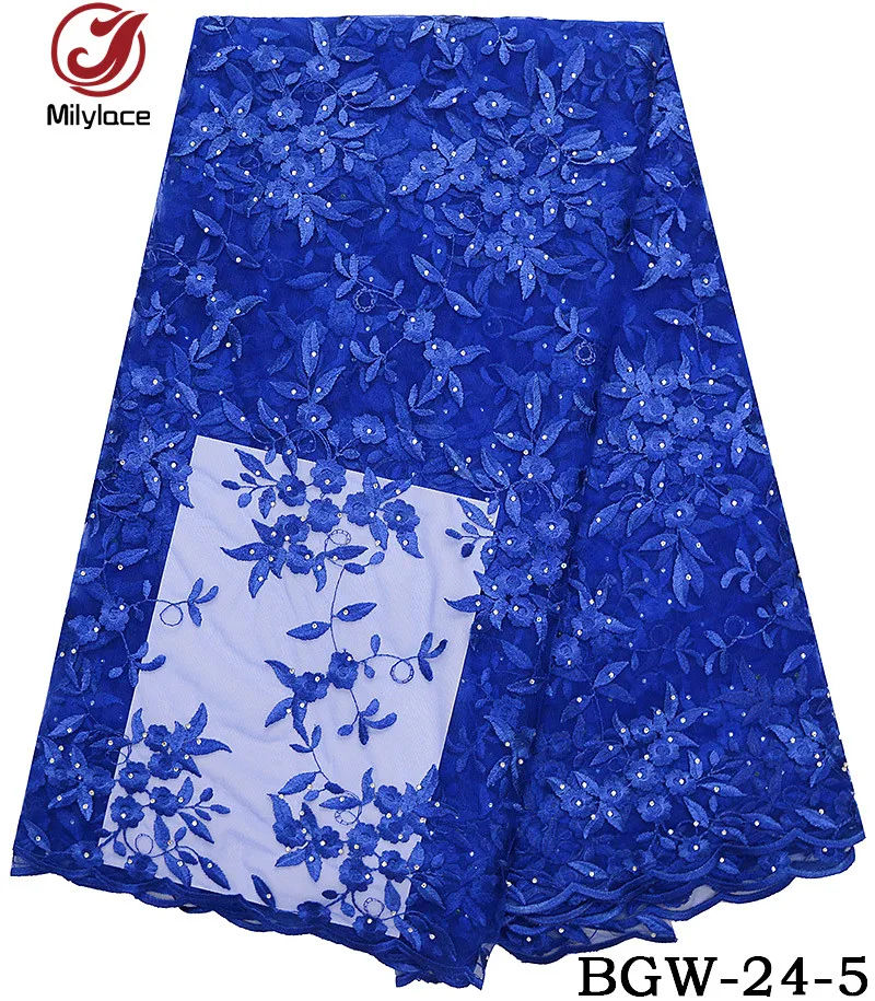 Прозрачная акция в наличии африканская кружевная ткань с камнем французская