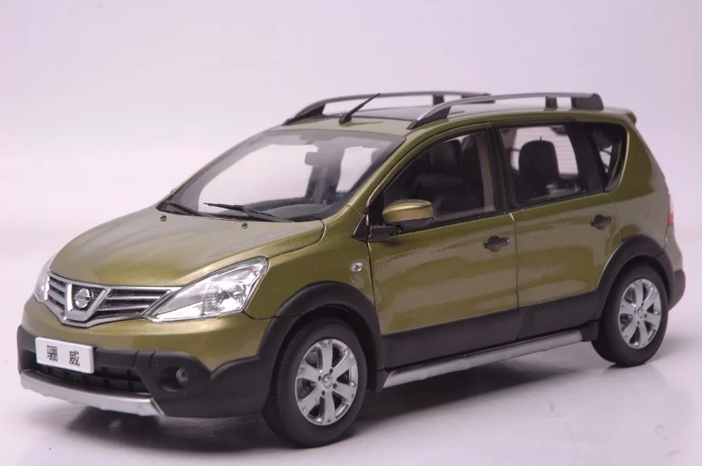 1:18 литая модель для Nissan Livina 2013 игрушечный автомобиль из зеленого сплава