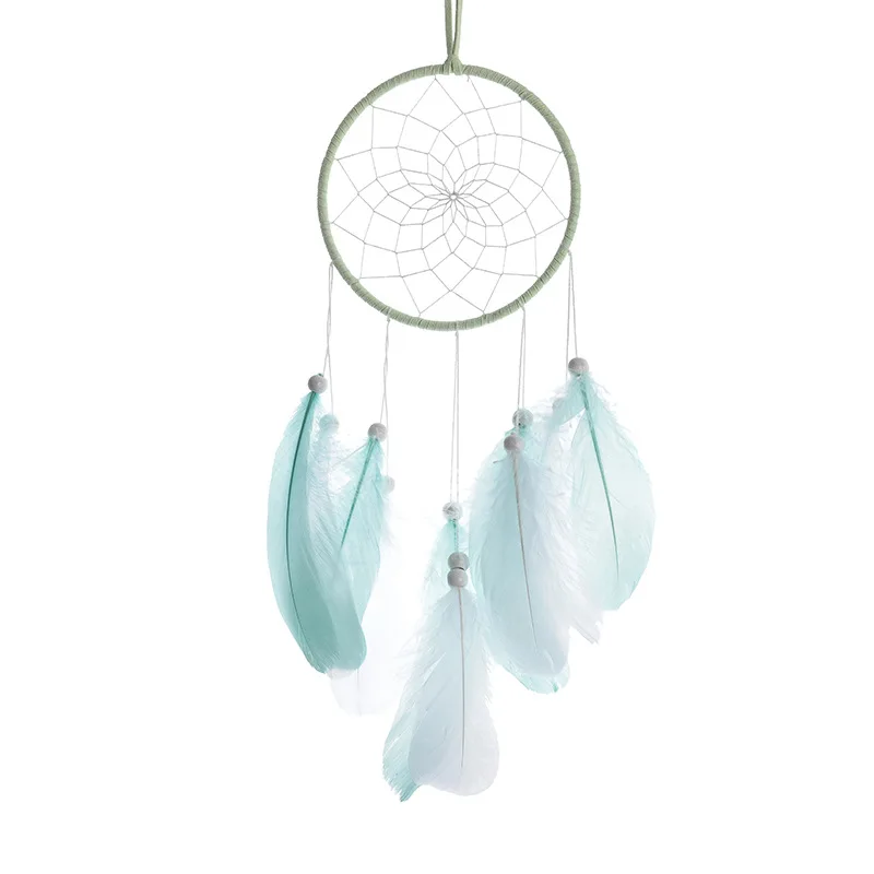 Home decoration girl heart room pendant simple dream catcher small night light handmade lovely birthday gift Wedding decoration - Цвет: green-no light