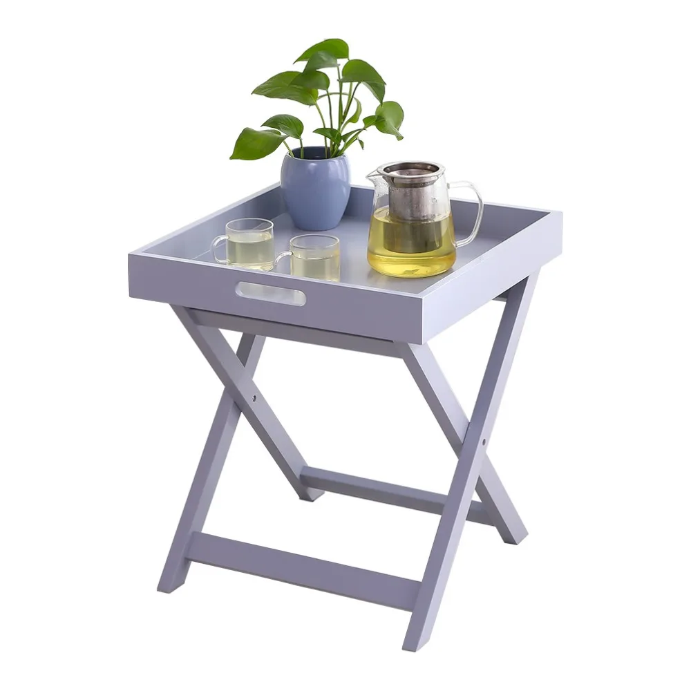 

Home Furniture Wood Folding Coffee Table Tea Drinks Small Desk Bedside Storage Desk DQ9143-1