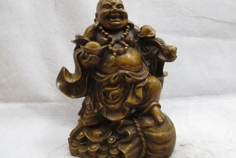 11 5 Китайская народная Классическая Бронзовая сумка для денег Yuan Bao счастливый