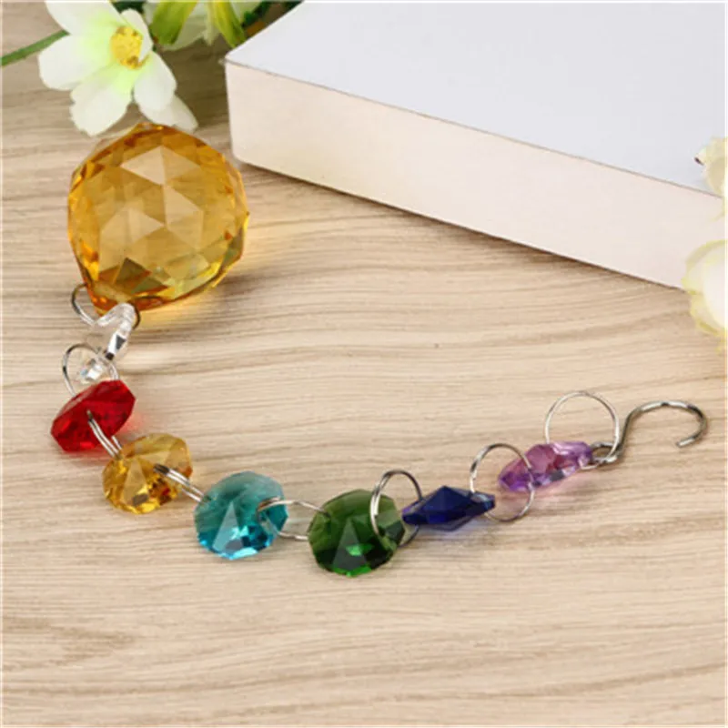 Crystal Ball Prisms Pendant Hanging DIY Bohemian Wedding Decor Gift Christmas Tree Ornaments Home Party | Дом и сад