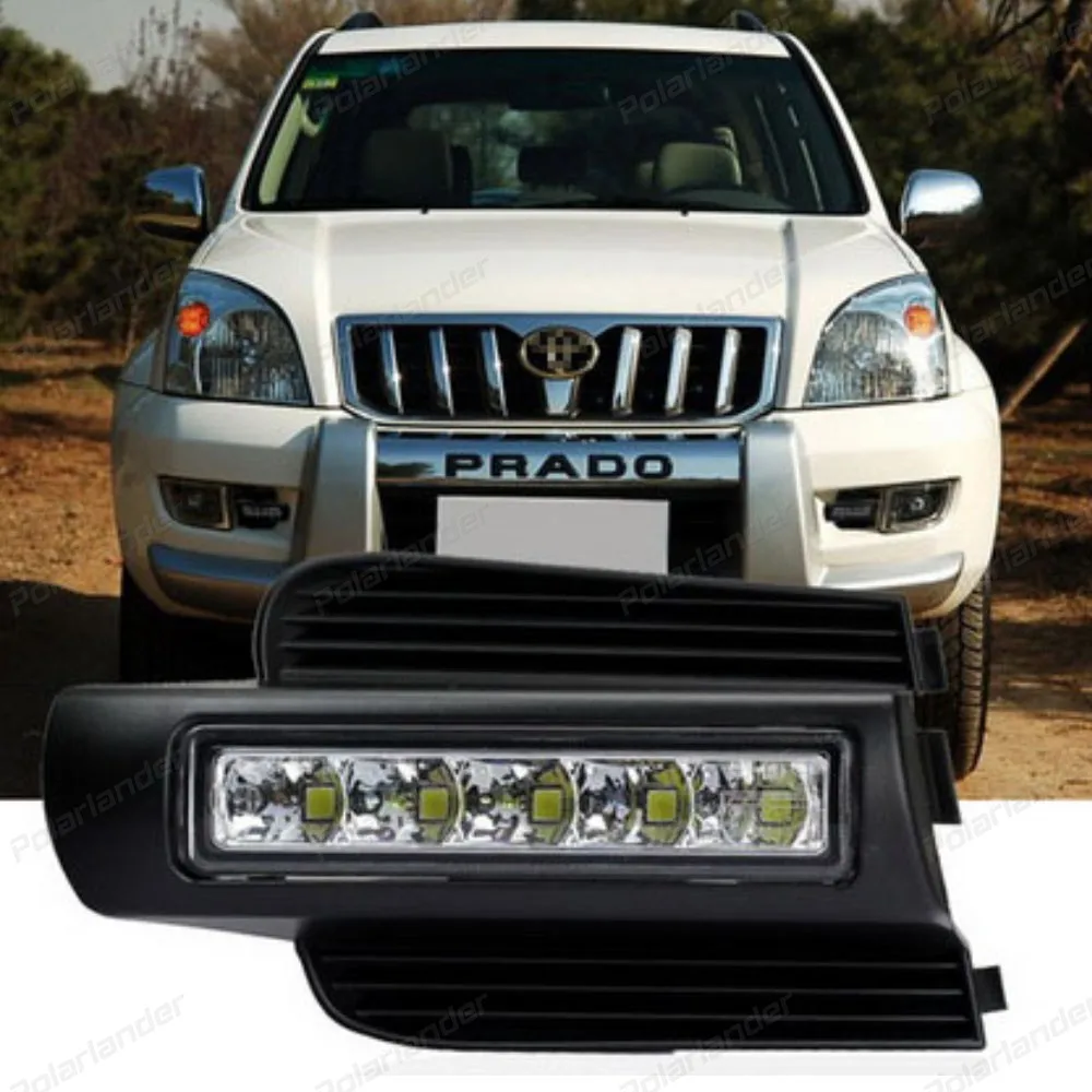 Accessories Parts Daytime Running Light For T/oyota P/rado 2003-2007 led Fog Lamp DRL Lights | Автомобили и мотоциклы