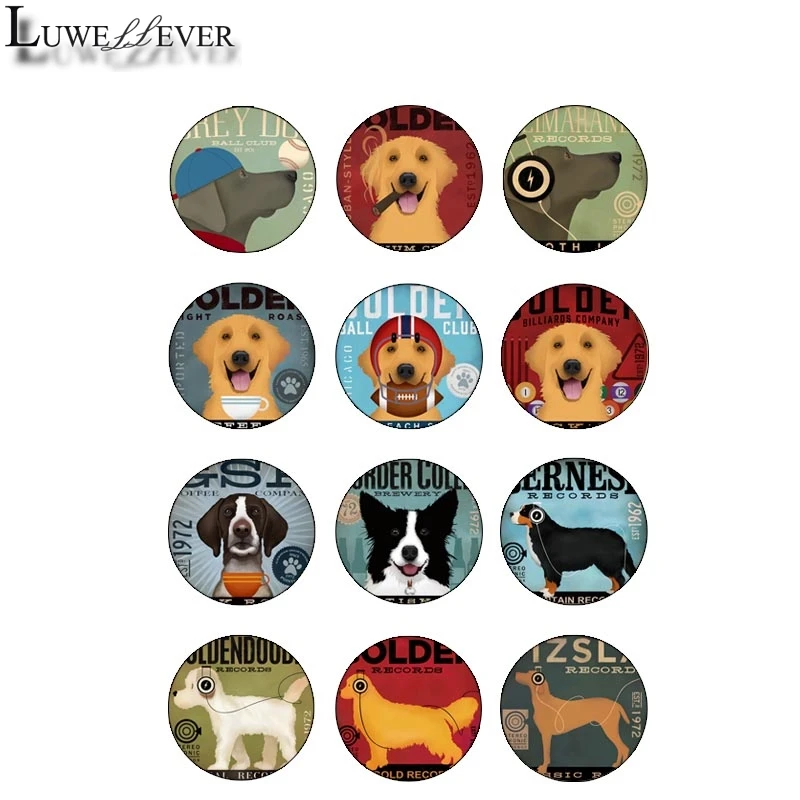

12mm 10mm 14mm 16mm 20mm 25mm 431 12pcs/lot Colorful Mix Round Glass Cabochons Jewelry Findings 18mm Snap Button Charm Bracelet