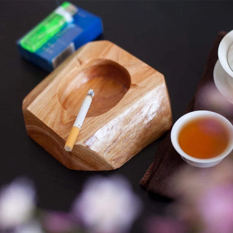 Handwork Teakwood Southeast Asia Style Ashtray for Smoking Weed with Lid Vintage Bar SPA Table Decorative Random | Дом и сад