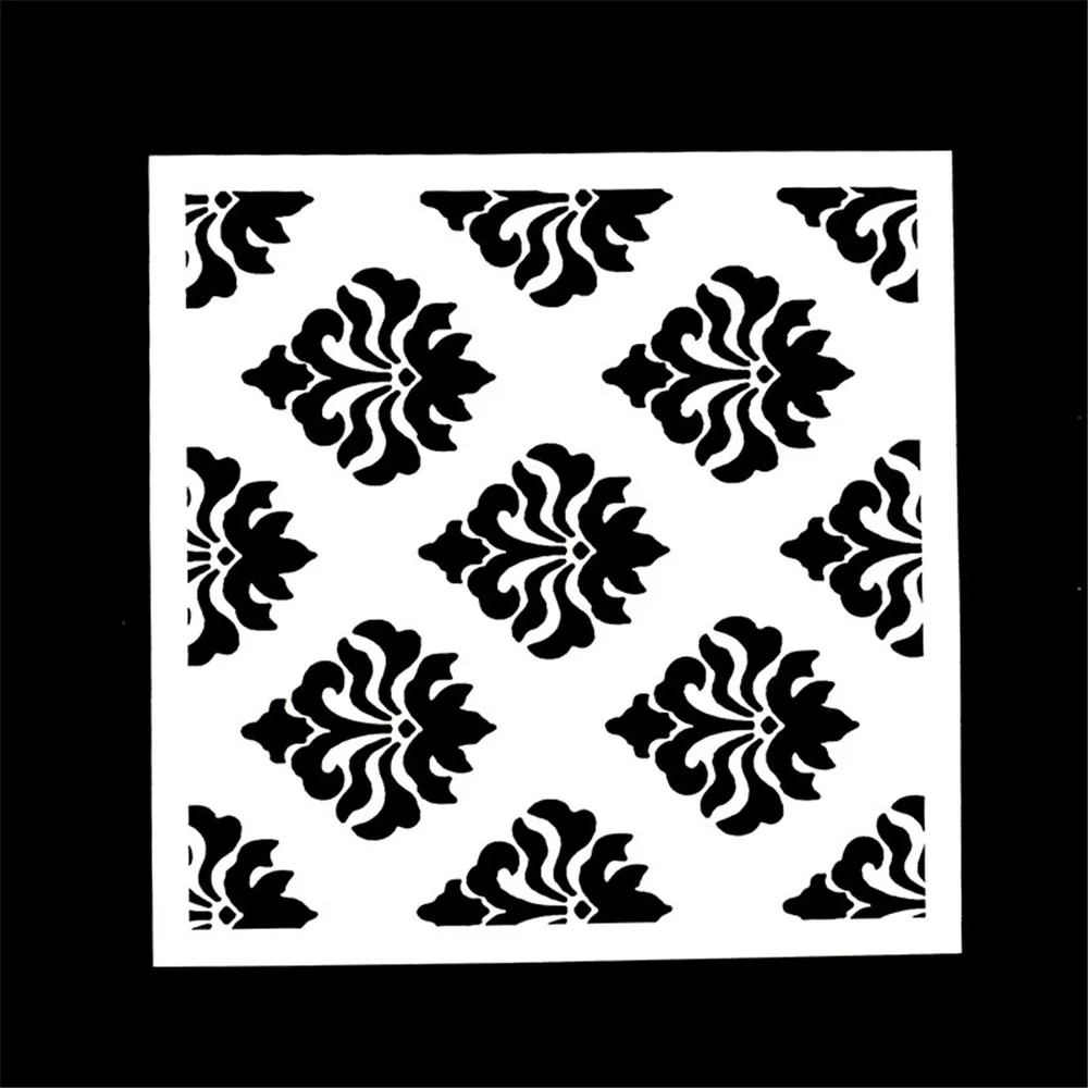 

1PC 2 Head Flower Shaped Reusable Stencil Airbrush Painting Art DIY Home Decor Scrap booking Album Crafts