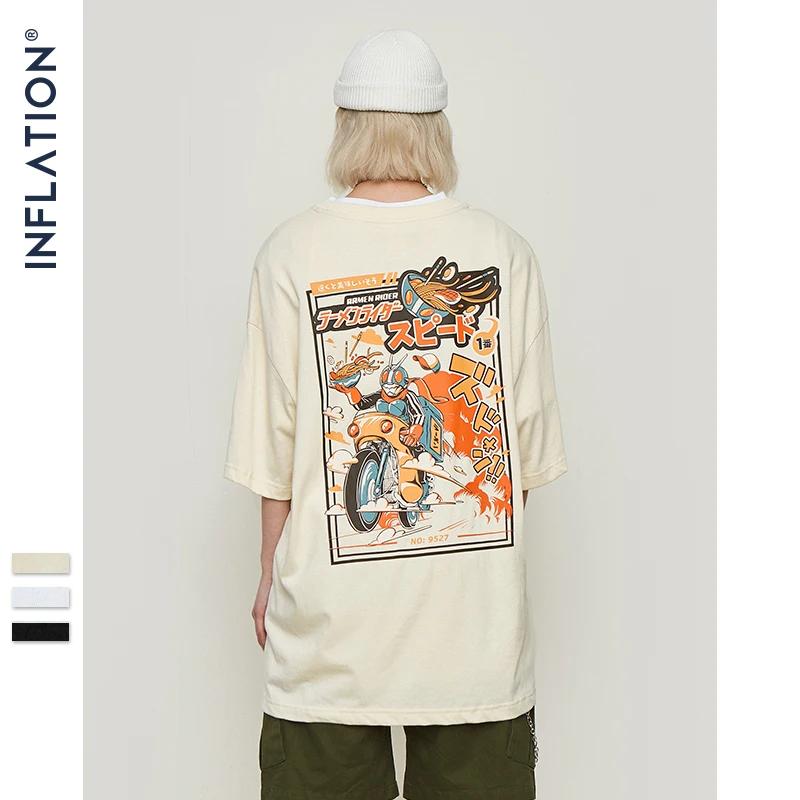 Инфляция Мужская Повседневная Свободная футболка с коротким рукавом