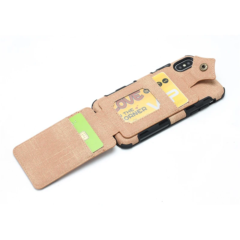 Винтаж бумажник из ткани телефон сумка чехол для iphone XR XS Max 7 8 плюс пряжки крышка 6 S