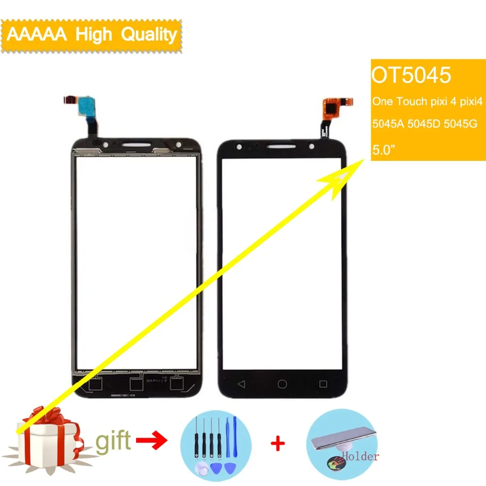 5045 сенсорный экран для Alcatel One pixi 4 4G OT5045 5045A 5045D 5045G дигитайзер стекло Передняя