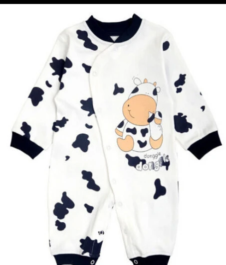 2016 милый комбинезон из коровьей кожи для новорожденных осенне зимняя одежда