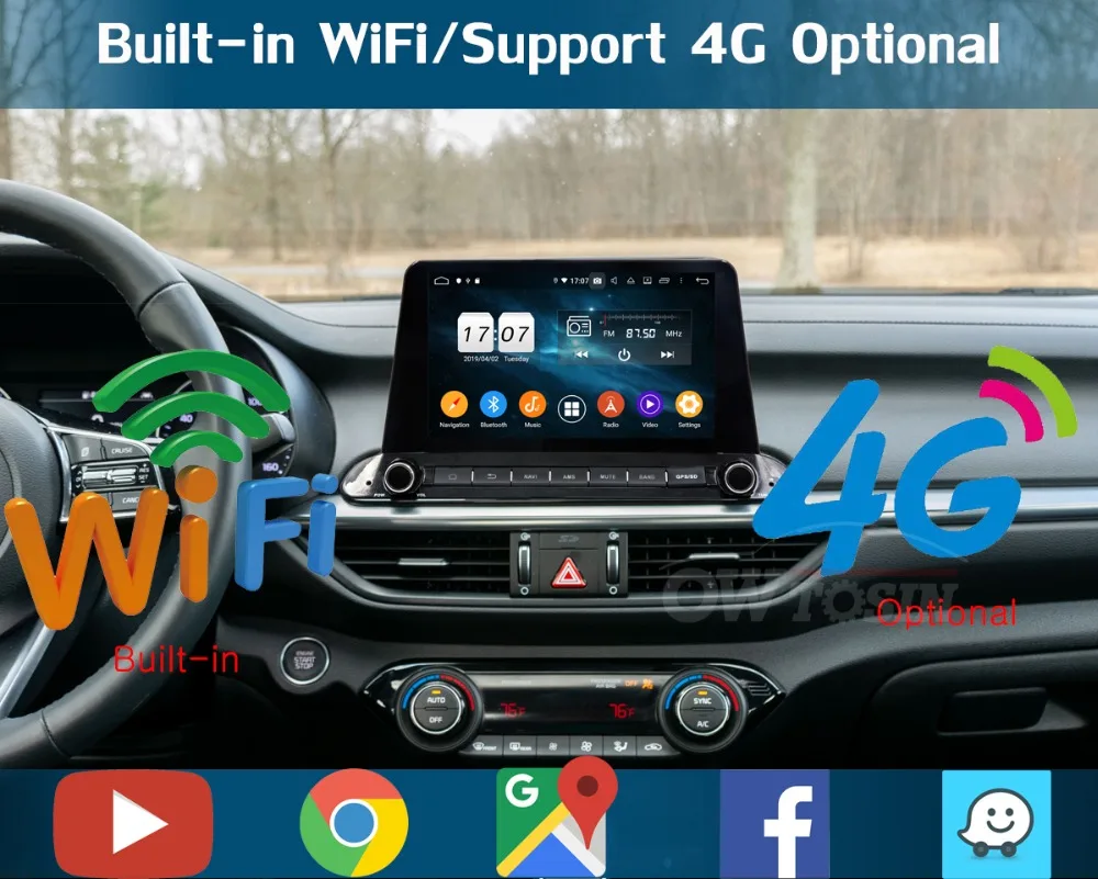 " ips Восьмиядерный 4 Гб ОЗУ+ 64 Гб ПЗУ Android 9,0 автомобильный DVD радио gps для Kia CERATO FORTE DSP CarPlay Parrot BT стерео