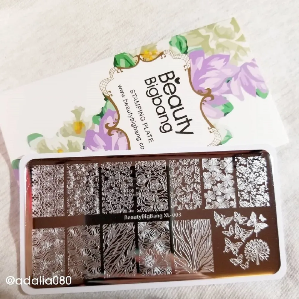 1 шт. BeautyBigBang бабочка цветок море ногтей пластины штамп трафарет для штамповки 3d формы Геометрическая Печать