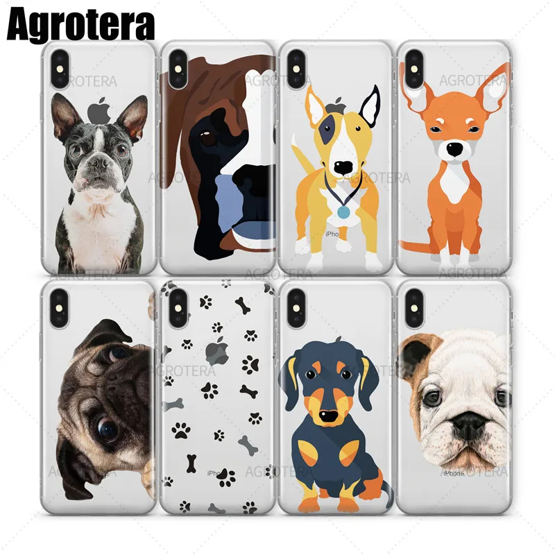 Agrotera Rottweiler Schnauzer прозрачный чехол из ТПУ для iPhone 5s SE 6 6s 7 8 Plus X Xs XR Max|cover for iphone|case