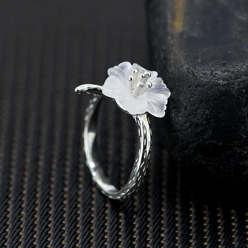 Драгоценный камень элегантное кольцо с натуральным кристаллом для женщин