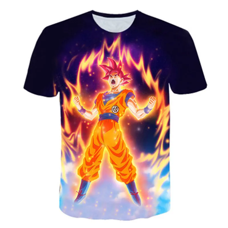209 Супер Saiyan/футболка с 3D принтом «Жемчуг дракона» Z Goku, летняя модная футболка, топы для мальчиков, одежда с 3D принтом, Детская футболка с рисунком - Цвет: 209