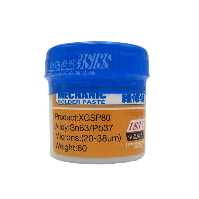 

MECHANIC soldering Paste Flux MECHANIC XG80 XG-80 Solder tin XGSP80 Sn63/Pb37 For Soldering station iron circuit board SMT