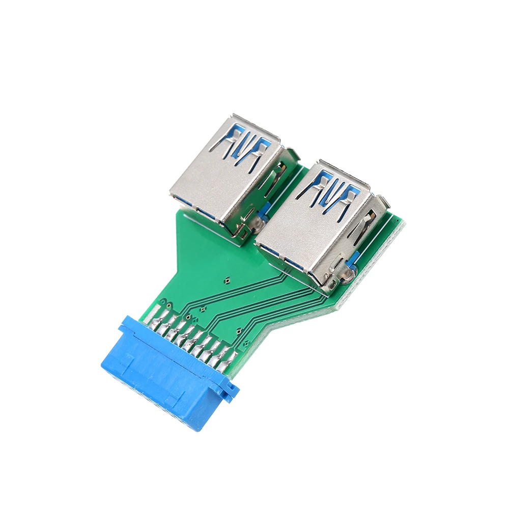Адаптер с 20pin на 2 USB 3 0 материнская плата для настольных ПК 19pin/20pin порта A гнездовой