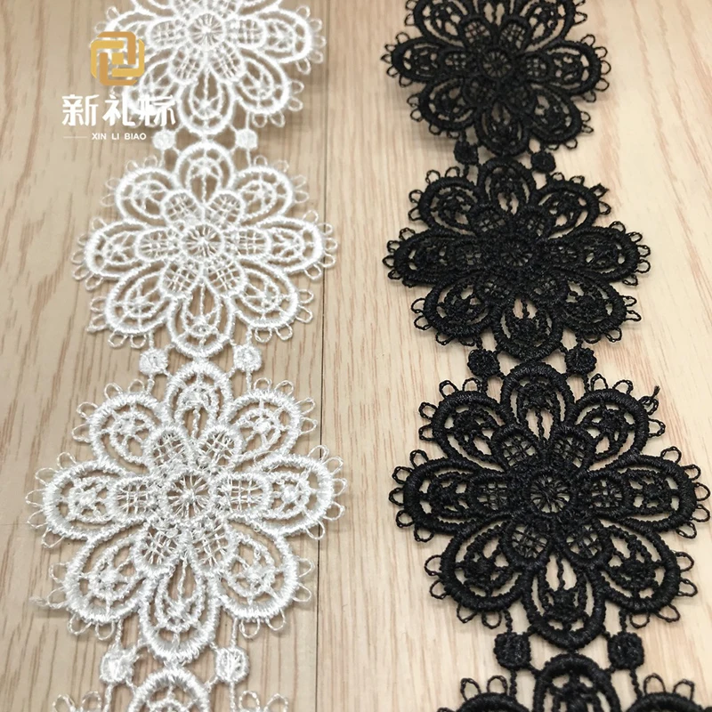 1 ярд ширина 5 см кружевная отделка с цветочной вышивкой аксессуары для вышивания