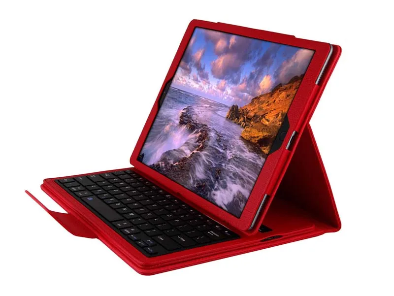 Съемный беспроводной Bluetooth Русская/Иврит/испанская клавиатура Стенд PU кожаный