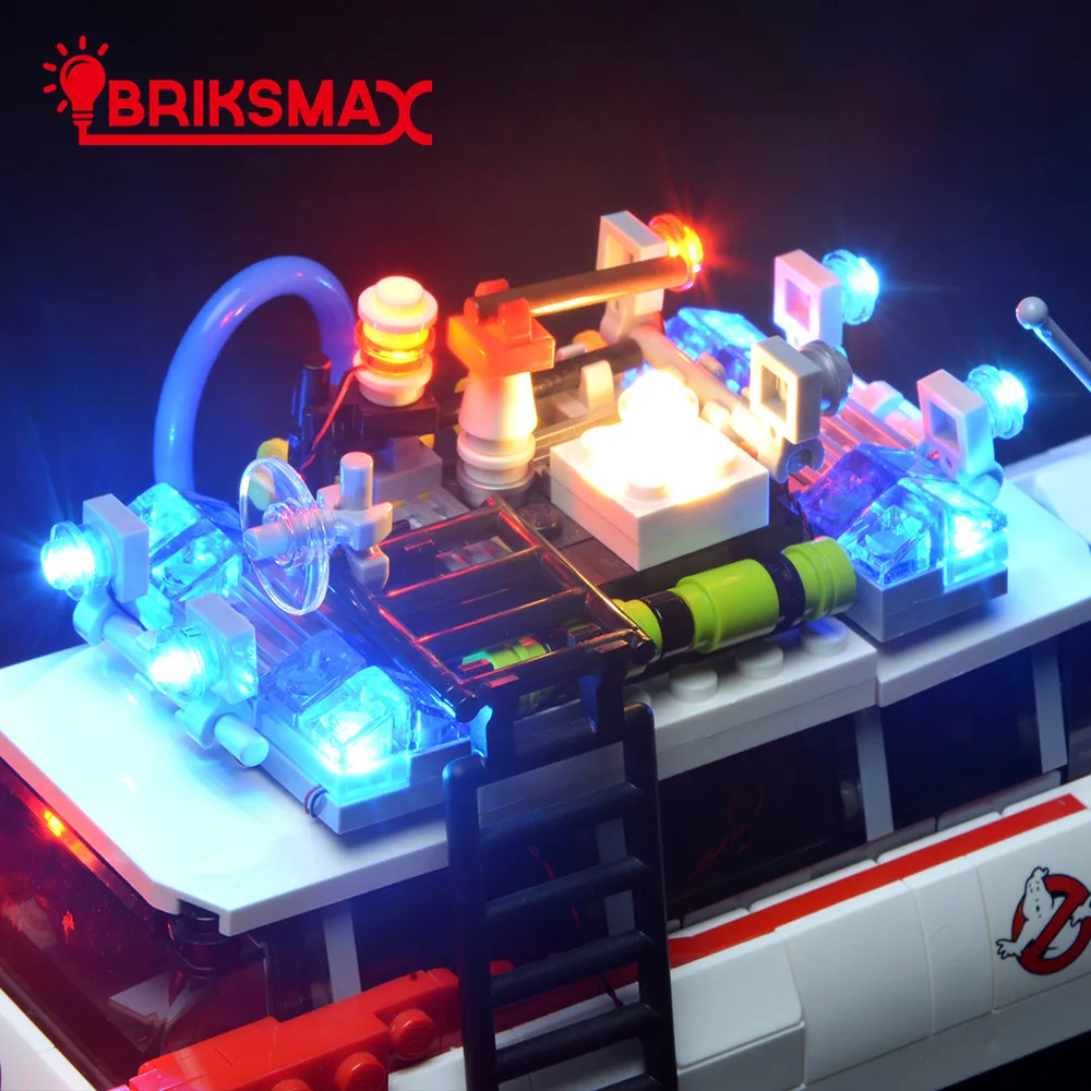 BriksMax светодиодный светильник комплект для охотников за привидениями Ecto-1 строительные блоки модельное освещение комплект совместим с 21108(модель не входит в комплект