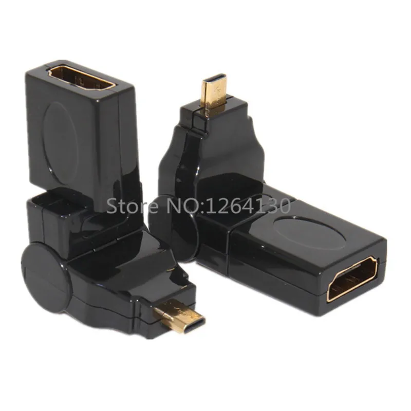 Переходник с Micro HDMI папа на мама углом поворота 180/360 градусов 90 градусов|female to female