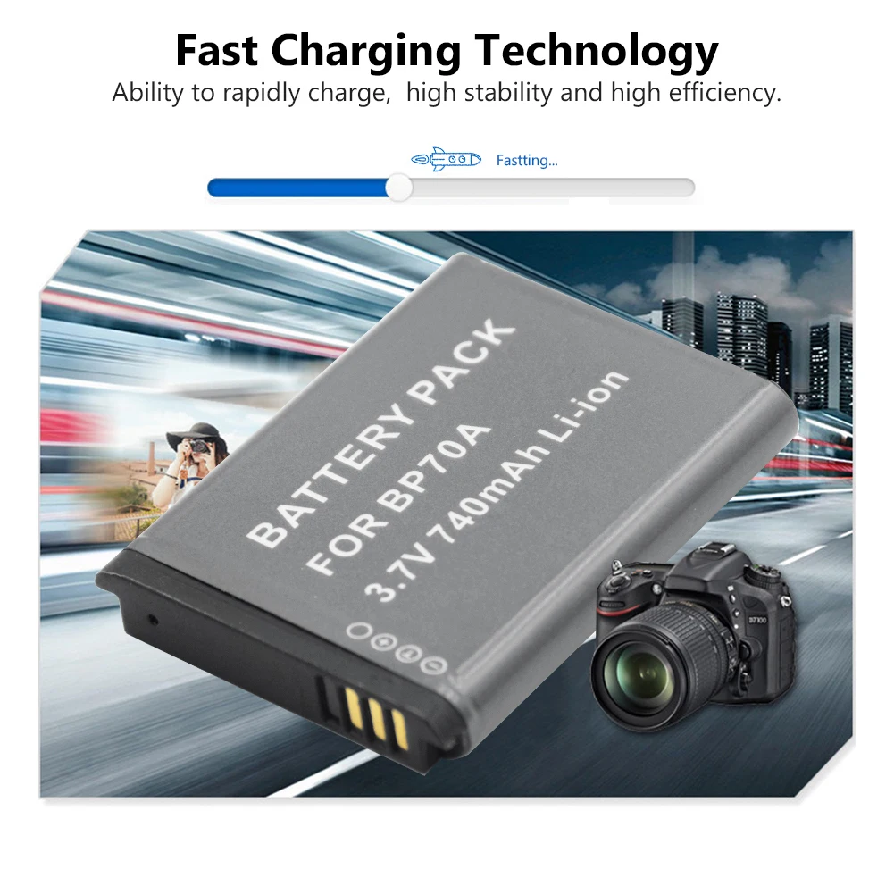 Литиевые аккумуляторы для камеры Samsung TL105 TL110 TL125 TL205 WB30F WB35F WB50F WB51F WB52F WP10 DV50 DV90 PL20 1/2x3
