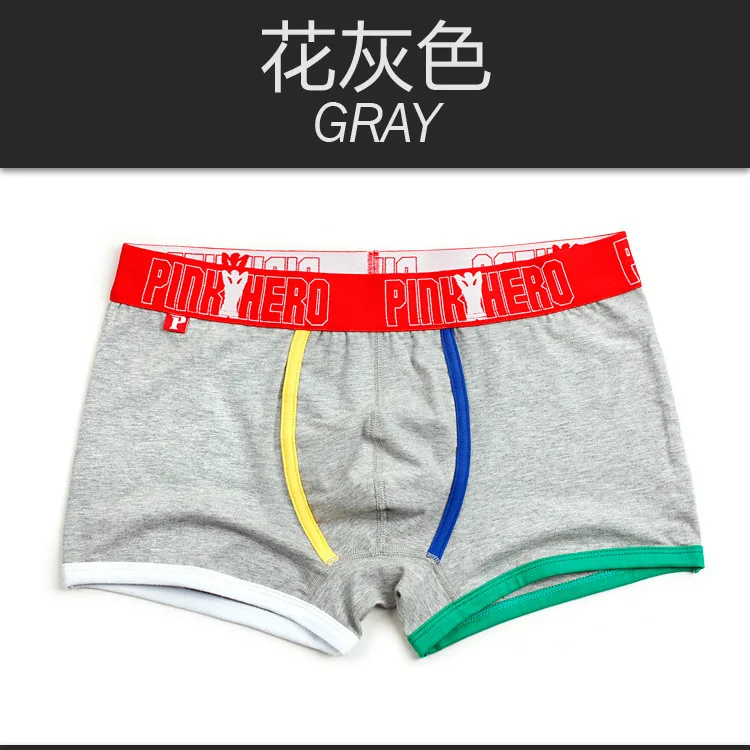 

PINK HERO New Fashion Style Cotton Boxers Comfortable Breathble Panties Men Short Pants Trunk Brand Shorts Boxer Cueca Underwear